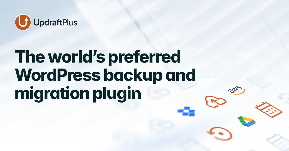 UpdraftPlus backup interface screenshot