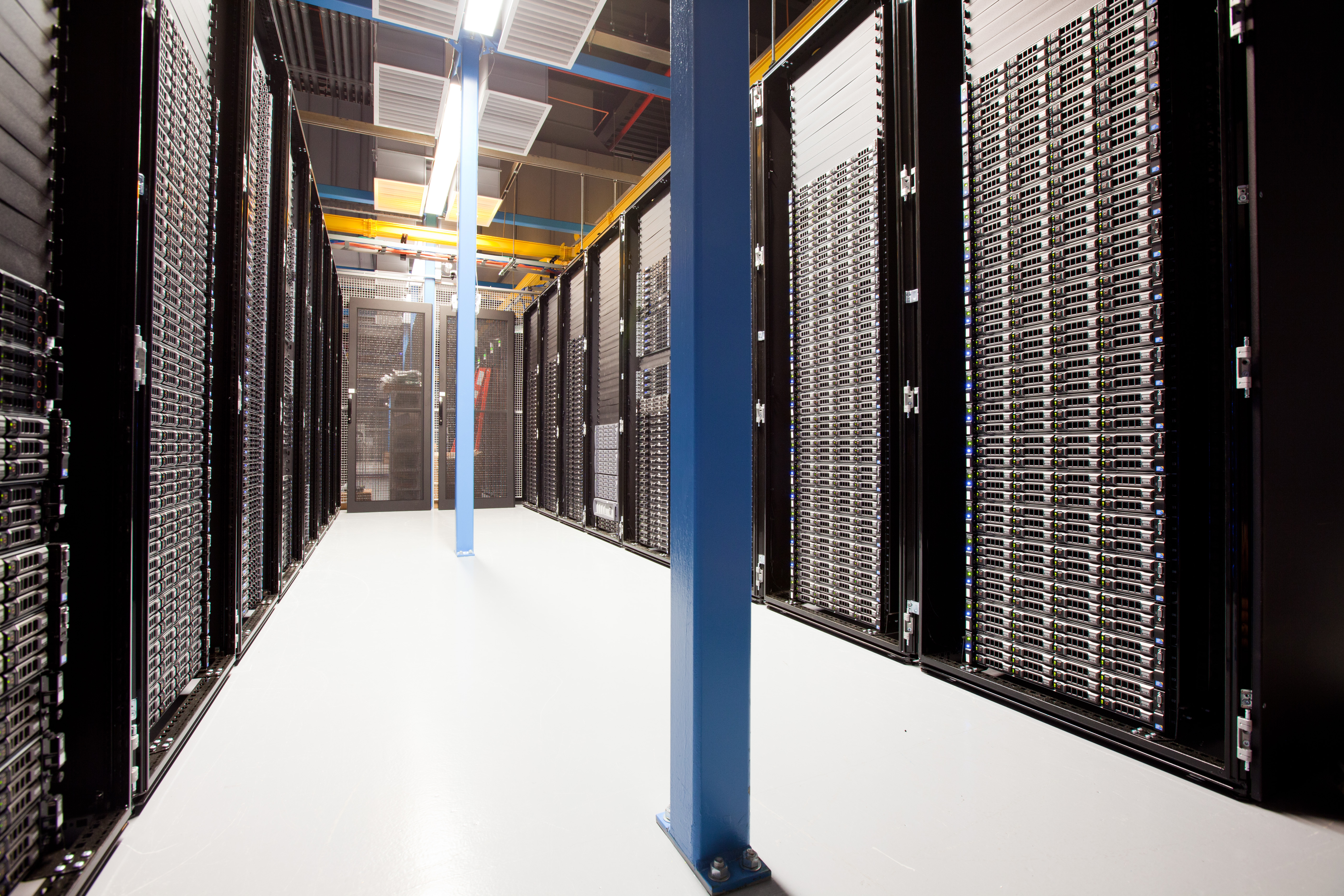 Server racks in a modern data center